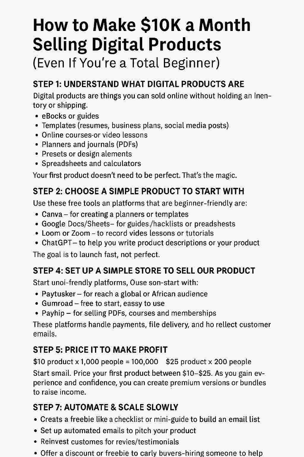 How to Make $10K a Month Selling Digital Products